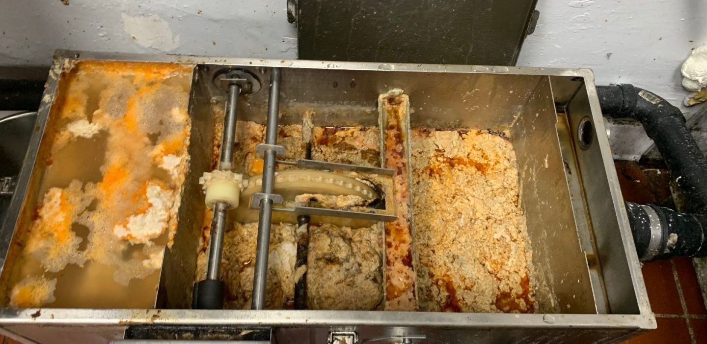 full grease trap, grease pumping service in San Bernardino
